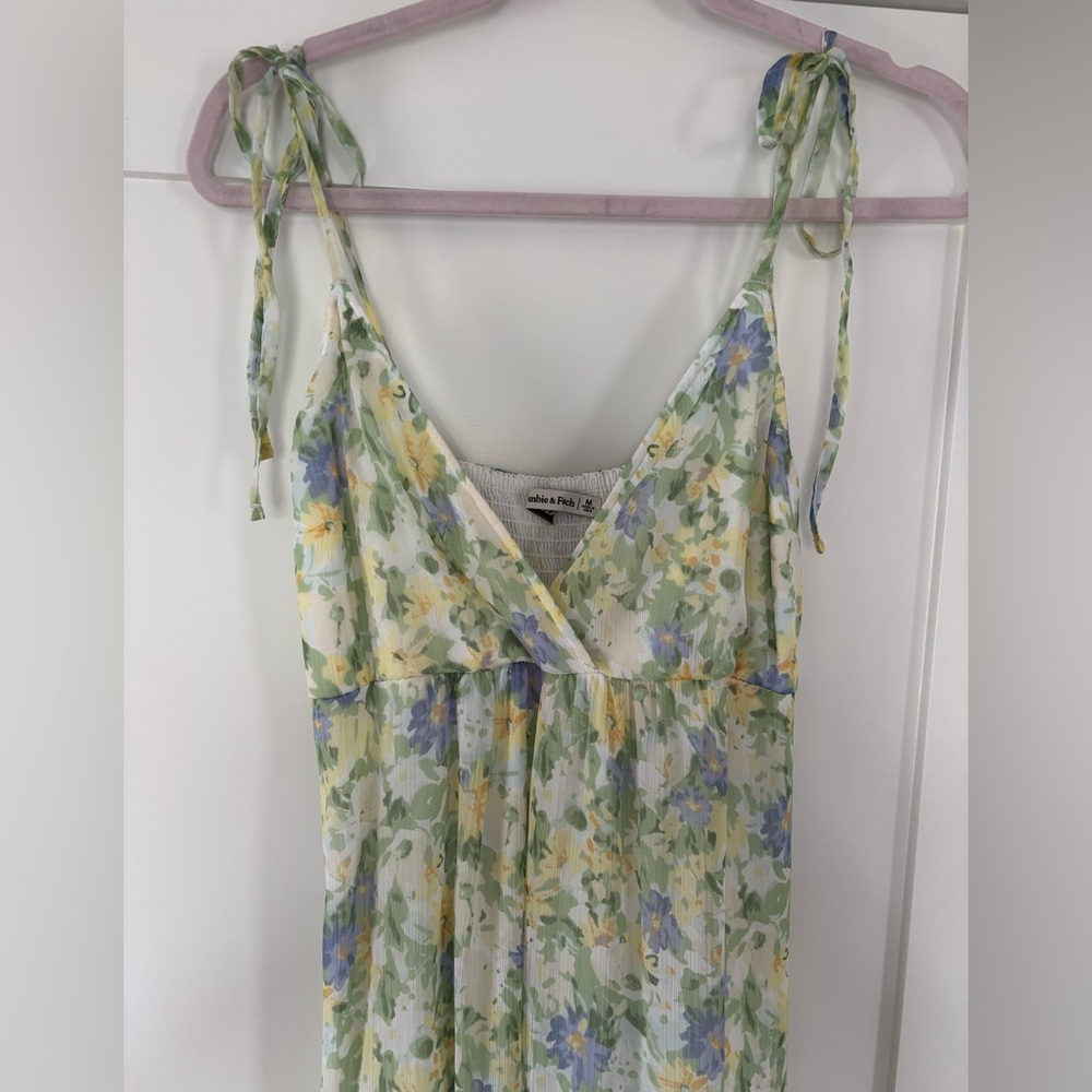 Abercrombie & Fitch Floral Maxi Dress - Green, Yellow, Blue